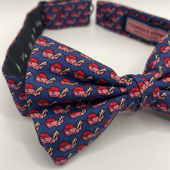 Vineyard Vines Baseball Whale Bow Tie - Picture 4 of 7